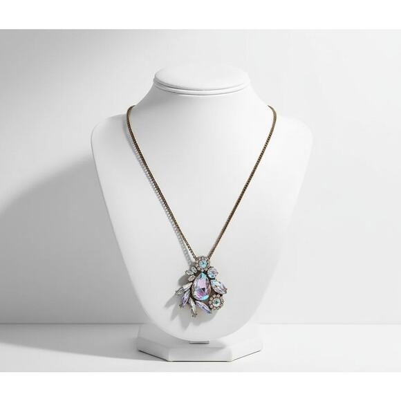 J. Crew Long Jeweled Statement Necklace - Picture 1 of 5